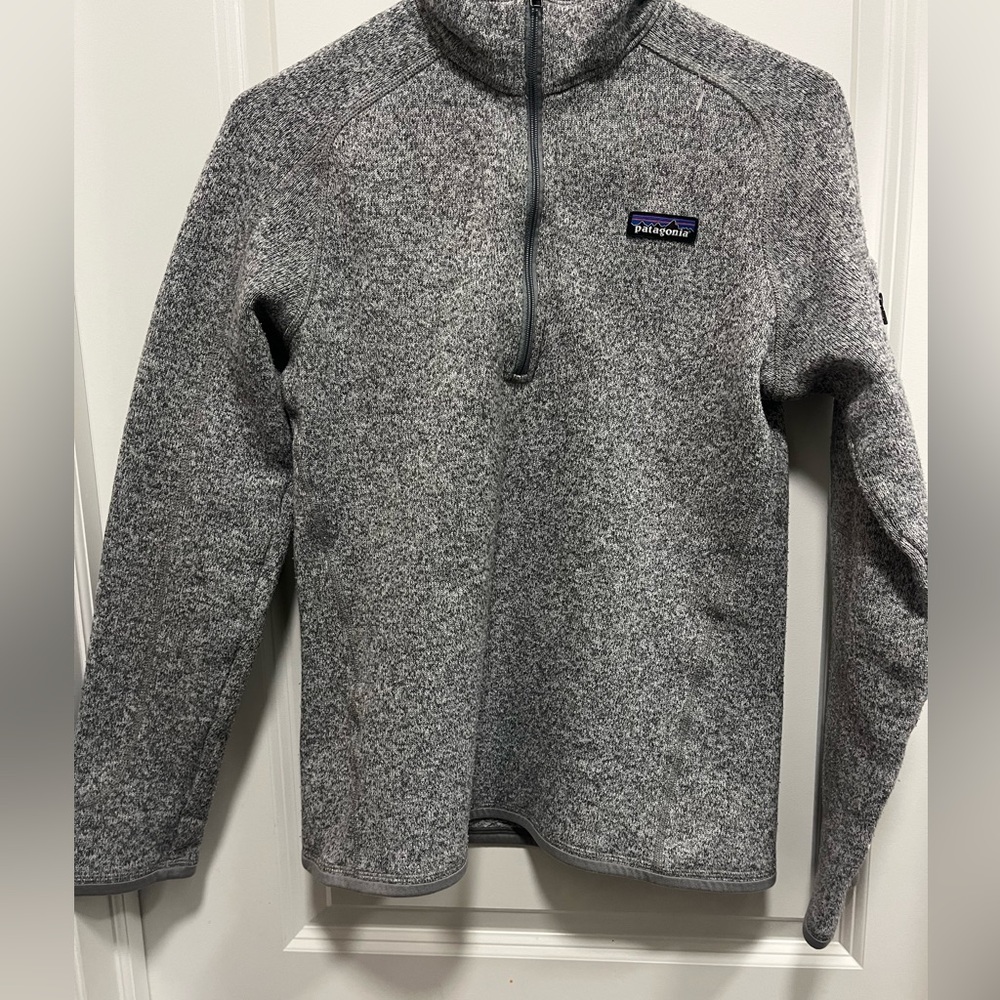 Patagonia Heather Gray Quarter-Zip Fleece Pullover